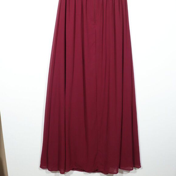 NWOT Lulus Air Of Romance Burgundy Maxi Dress Red Size X-Large - Picture 10 of 16